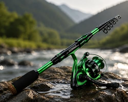 Telescopic Fishing Combo Kit (Green with Tools / 8FT)