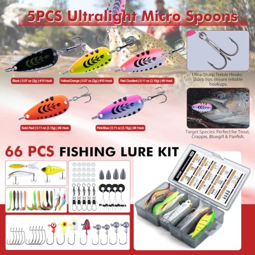 2 Pack Fishing Rod and Reel Combo with Carrier Bag (C6:2PCS Fishing Pole Kit with Carrier Bag / 2.4M/8FT)
