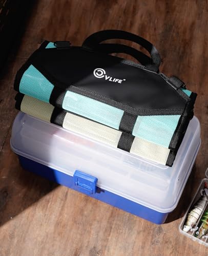 6 Pocket PVC Mesh Fishing Lure Bag (Blue / Large)