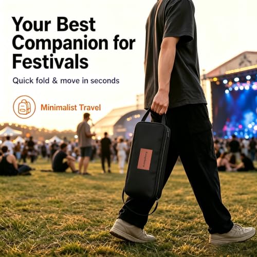 High Pack Folding Lightweight Camping Chair with Carry Bag (High Back)