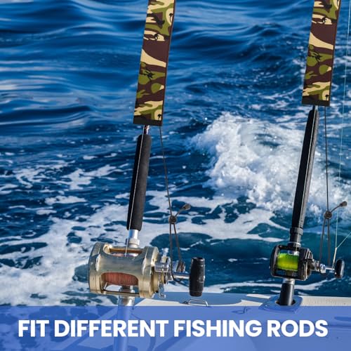 Neoprene Fishing Rod Sleeve Rod Socks for Casting (60" / 2-Green camo)
