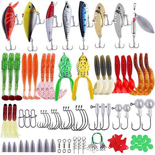 210pcs Fishing Lures Fishing Tackle Box Fishing Gifts for Men (210pcs tackle box)