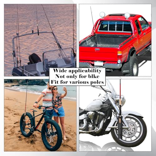 4 Pcs Fishing Rod Holder for Bike (Black)