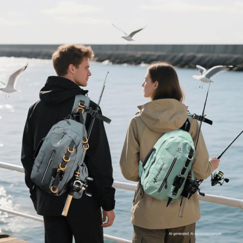 Small Fishing Bag with Rod Strap (Graphite)
