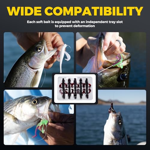 Paddle Tail Swim Baits (Black and Red(30pcs))