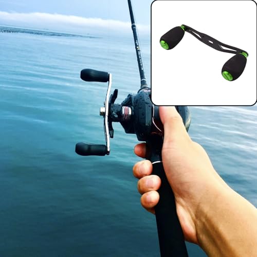Fishing Baitcasting Reel Handle Replacement Parts (Black Green)