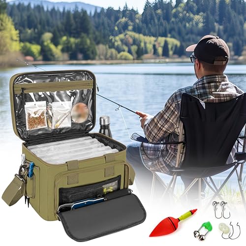 Fishing Tackle Bags (Yellow / S (Stores 6 Fishing Tackle Boxes))