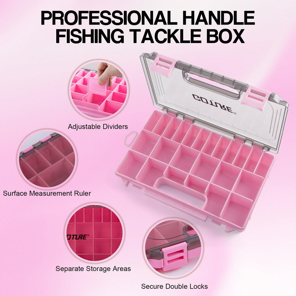 Pink Fishing Rod and Reel Combo (Pink Pole - Sparkling Sling Bag with 3600 Trays / 7FT/2.1M)