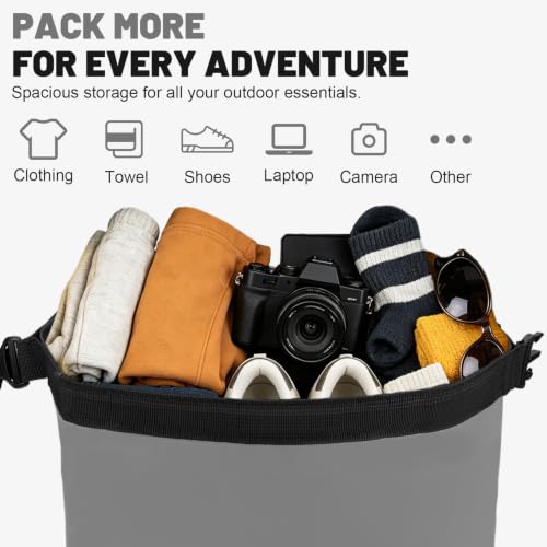 Waterproof Dry Bag Backpack 25L (Grey / 35L)