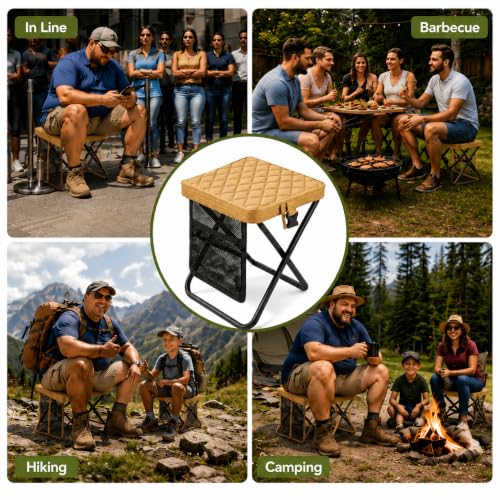 16'' Foldable Backpack Stool (Khaki)