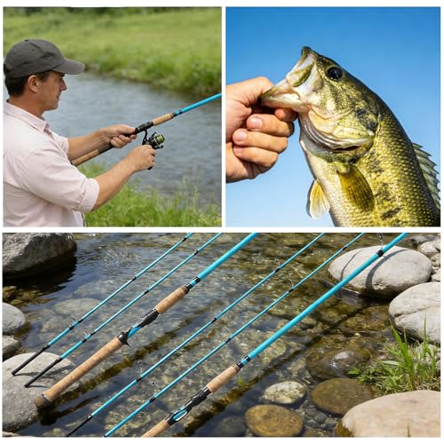 7’ Spinning Fishing Rod with 2 Tips (A-JHLSZB-7'0")