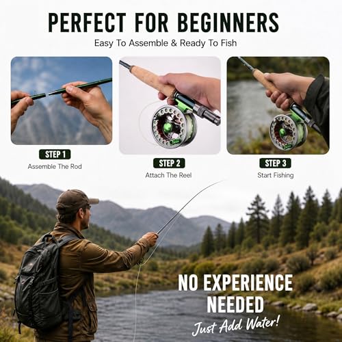 Fly Fishing Rod Combo (Green)