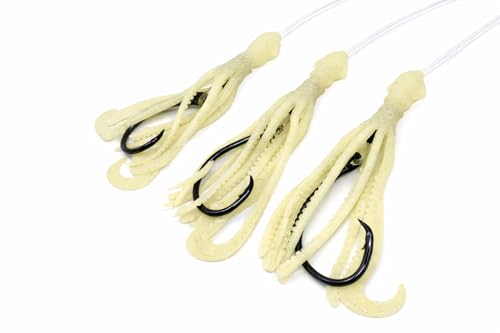 Tackle Deep Drop Rig (Natural Glow / 8/0 – 3 Hook)