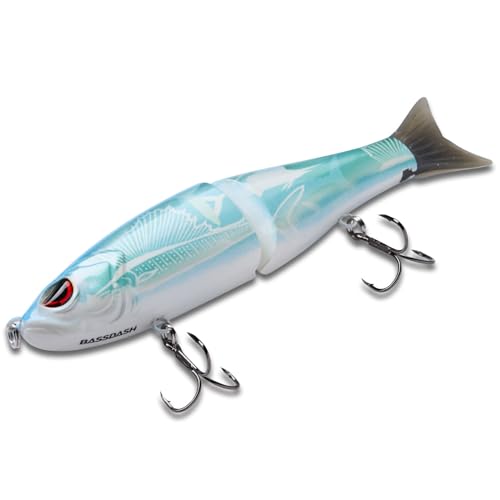 SwimShad Glide Baits Jointed Swimbait Bass Pike Salmon Trout Muskie Fishing Lure (Fish Camo / 4.5in/0.65oz)