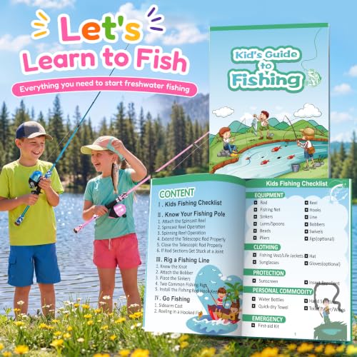 Pink Kids Fishing Pole (Light Pink 4.92ft)