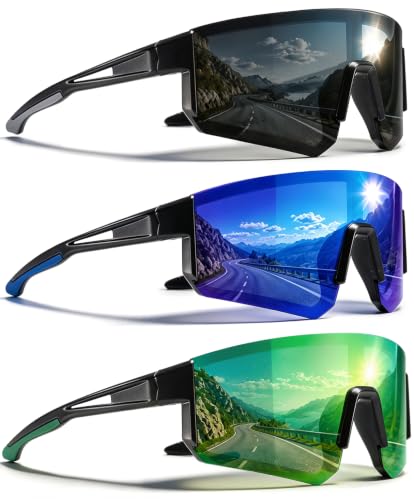 3 Pack Polarized Sports Sunglasses UV400