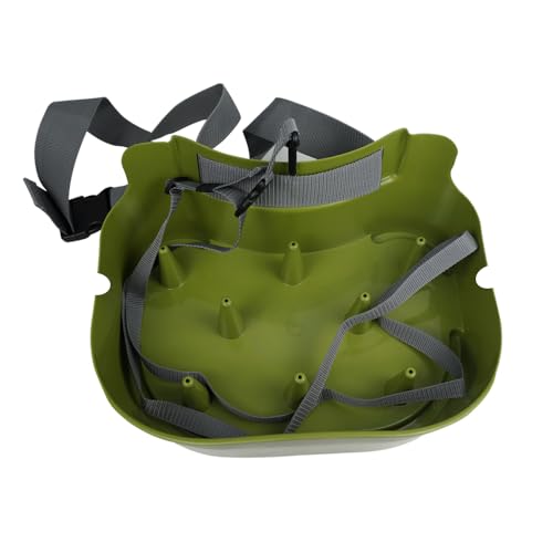 Fly Line Basket Authentic Danish Fisker Design Fishing Stripping Basket Ergonomic Smooth Curved Super Light Line Tangles with Silicone Spike for Line Tray (Green)