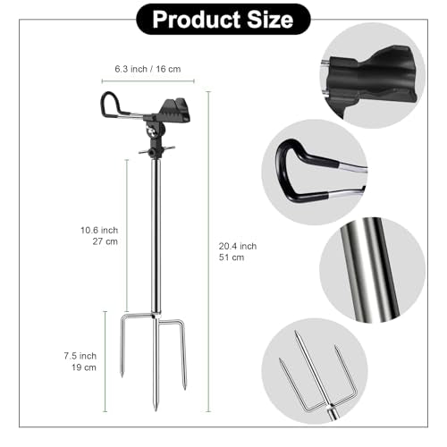 Fishing Rod Holders (Silver and Black)
