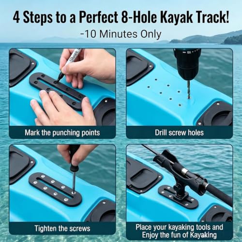 Kayak Track Low Profile Kayak Rail Mount (7 Inch，2 Pcs)