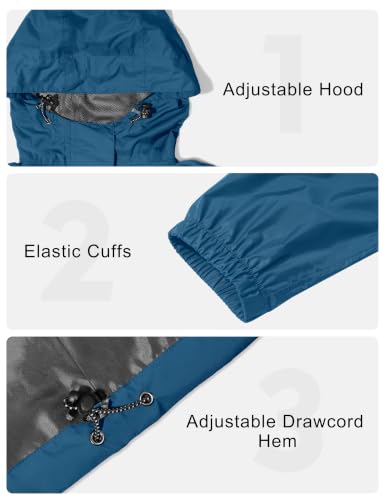 Women's Packable Waterproof Rain Jacket Classic Blue XS (X-Small / Classic Blue)