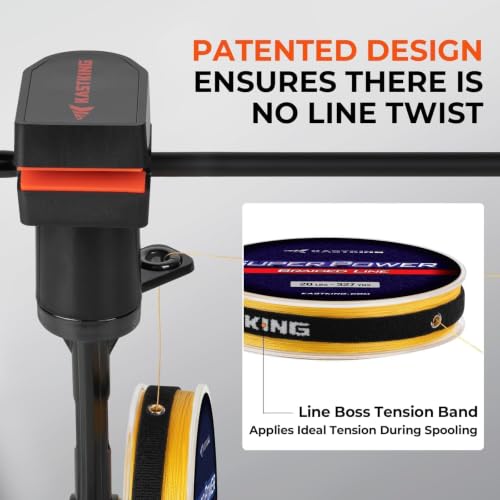 Kalibrate Portable Fishing Line Spooler (G: Line Spooler - Black (Rod & Table Mode))