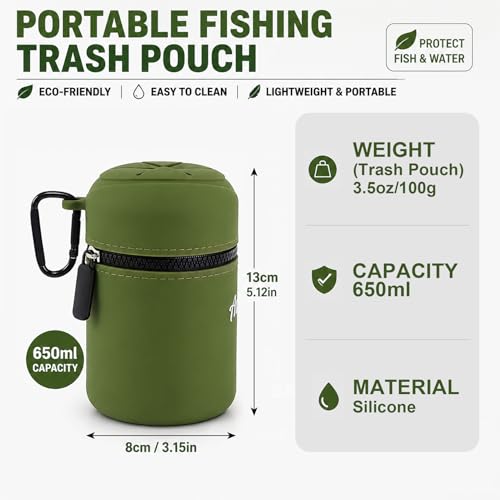Portable Fishing Trash Pouch (Green)
