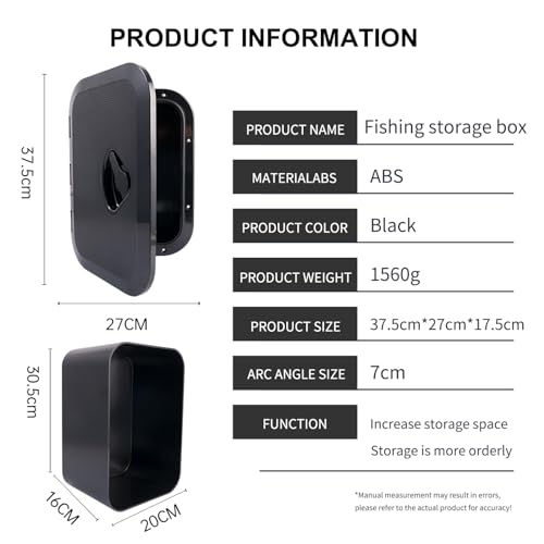 Marine Deck Storage Box with Lock (black / 270-375BOX)