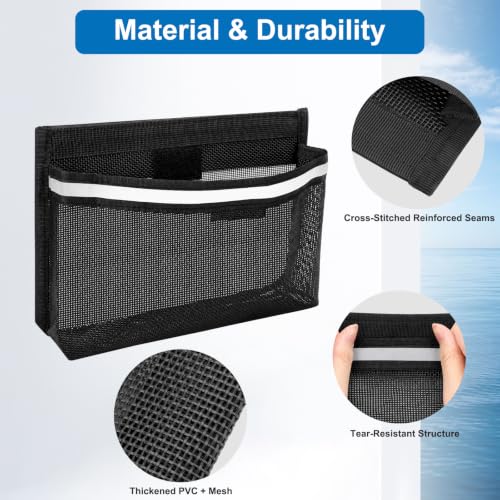 3PCS Boat Storage Mesh Bag (black-L)