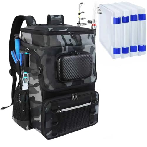 Fishing Backpack with Rod Holder