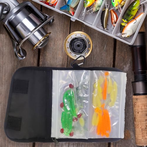 Soft Lure Storage Binder Bait Organizer (M:Dark Red)