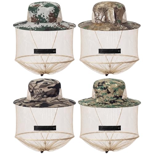 Mosquito Net Hat Sun Hat Mesh Fishing Bucket Cap Garden Bug Cap Face Cover with Zipper for Men Women