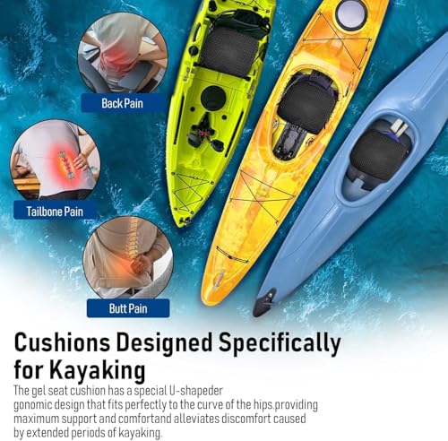 Anti Slip Gel Kayak Seat Cushion (17 x 15 inches)