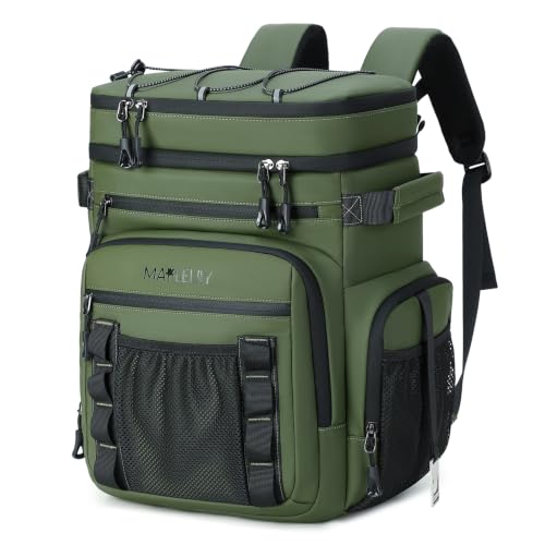 Insulated Backpack Cooler Leakproof Lunch Backpack (Dark Green)