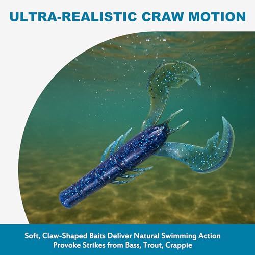 Crawfish Soft Lures Kit (40pcs Craw Baits Kit)