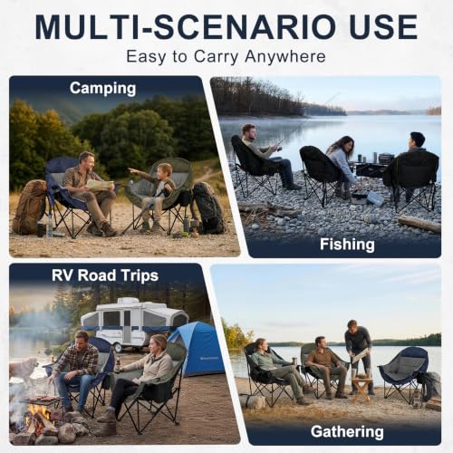 Oversized Camping Chair for Adults (Blue)
