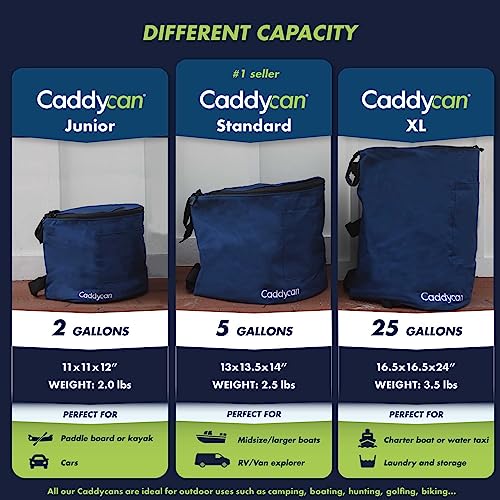 Portable Trash Can for Boating (Marine Blue / XL)
