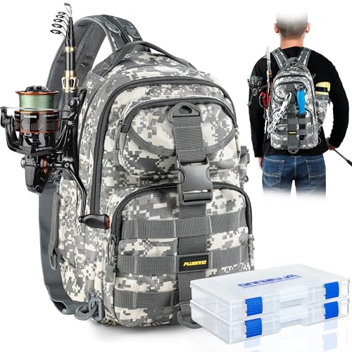 Fishing Backpack Tackle Bag (Acu Backpack With 4 Boxes)