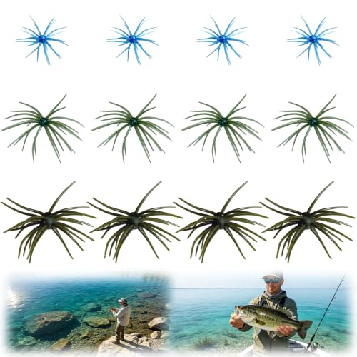 Sea Urchin Baits for Bass Fishing (Blue Flash/Green Pumpkin Pepper/Dark Olive Flash)