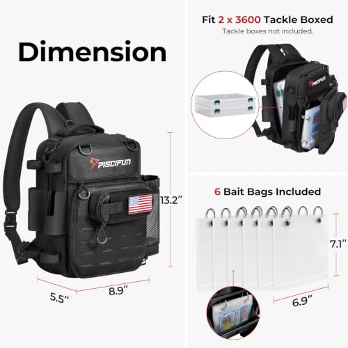 Fishing Tackle Backpack (Black)