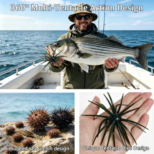Bass Fishing Lures (B-10PCS 4.33in Dark Green)