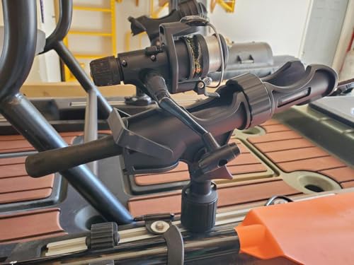 Upgraded 360° Strong Fishing Rod Holder for Kayaks (Reinforced - Round Base)