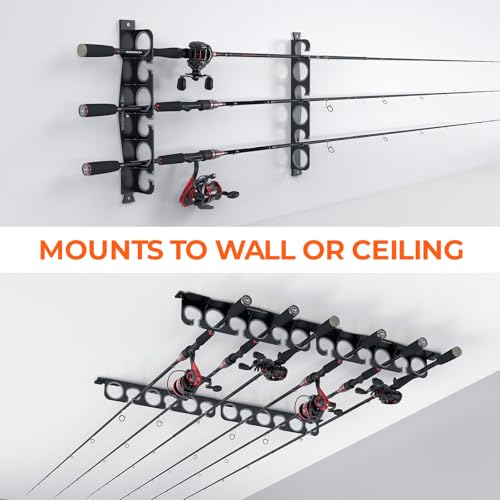 Horizontal Fishing Rod Holder (V6-1 Pack-Gray)