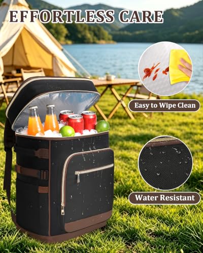 48 Can Leak Proof Insulated Backpack Cooler (Black)