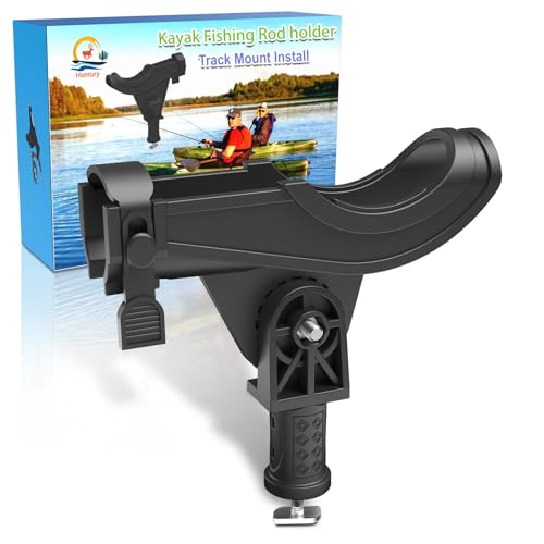 Kayak Track Fishing Rod Holder with Rubber Strap Easy Adjust and Remove