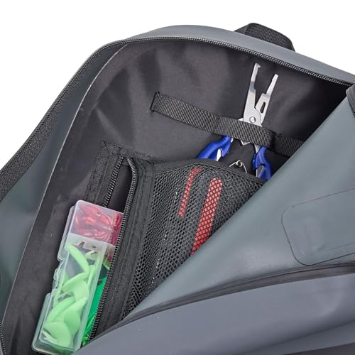 Waterproof Fishing Sling Backpack Bag with Rod Holder (Gray / Sling Bag)