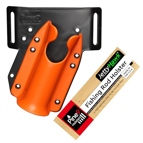 JettyHawk Fishing Rod Hip Holster (Orange)