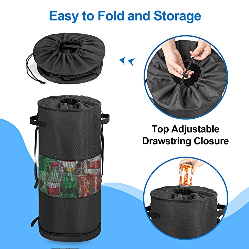 Mesh Boat Trash Bag with Zipper Bottom for Easy Disposal