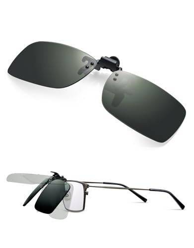 Polarized Clip on Sunglasses for Prescription Glasses Men Women UV400 Flip Up Sun Glasses for Driving Reading Fishing