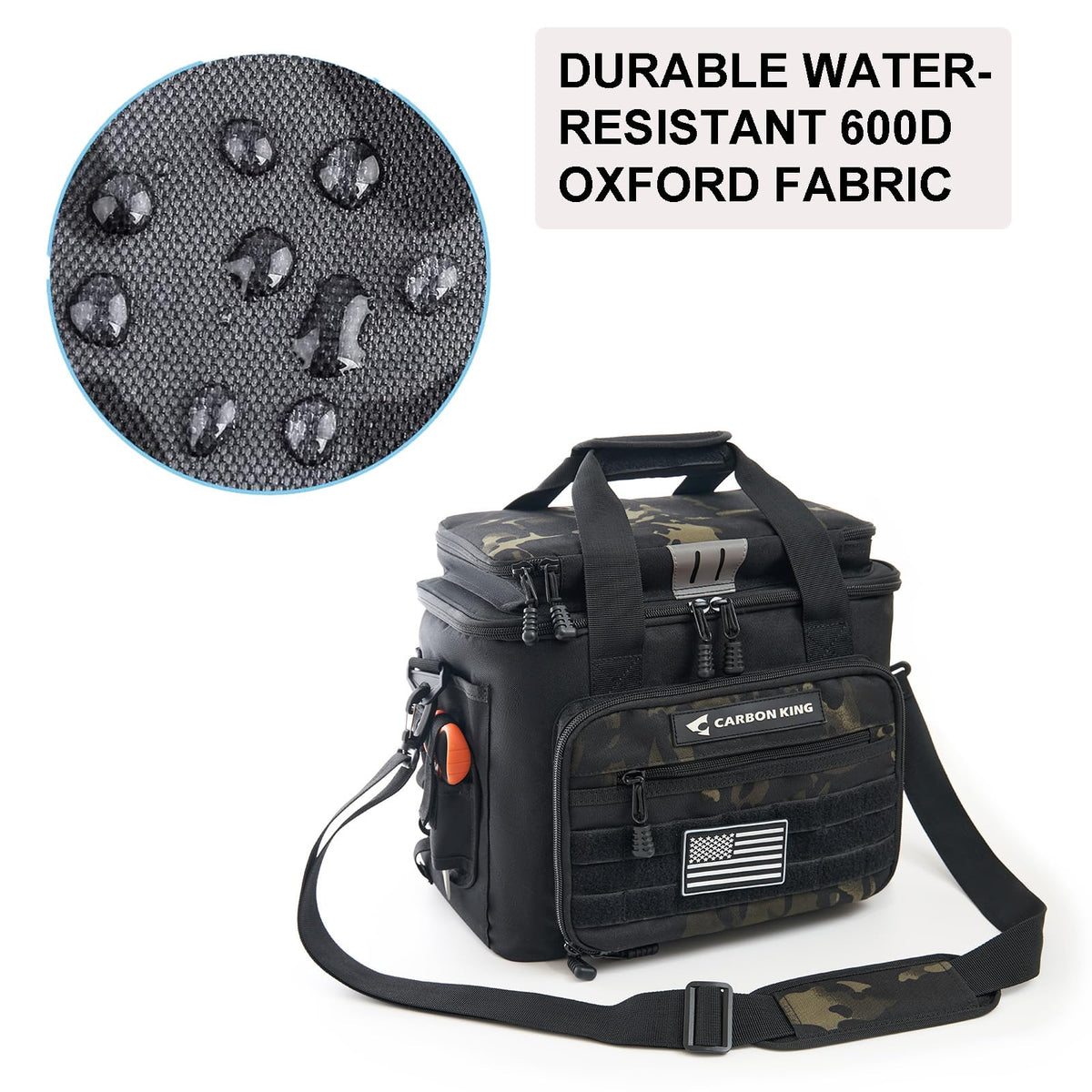 Waterproof Fishing Tackle Bag (Black)
