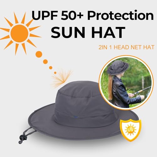 UPF 50+ Fishing Hat w (Medium-Large / Khaki)